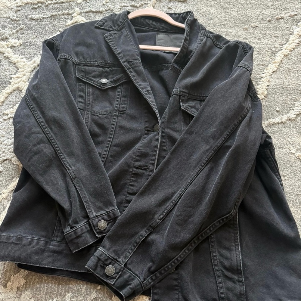 American Eagle Outfitters Black Denim Jacket